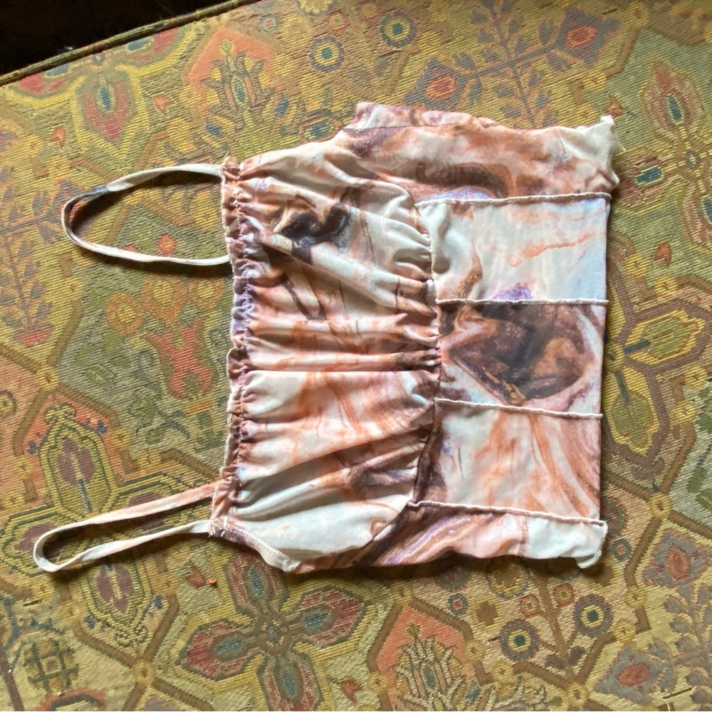 Marble Spaghetti Strap Top